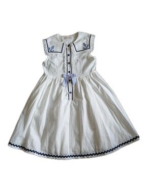 shirley temple brand japan cotton sailor dress 140cm approx 9-10 years